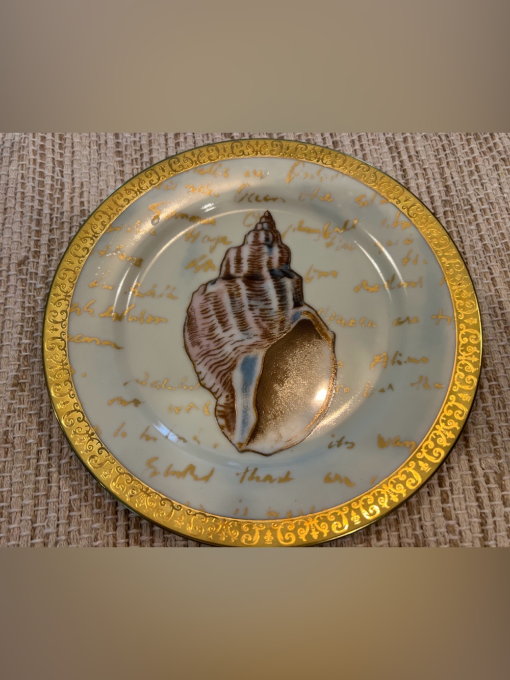 Gold Buffet Royal Gallery Porcelain Plate - Gold Lettering
